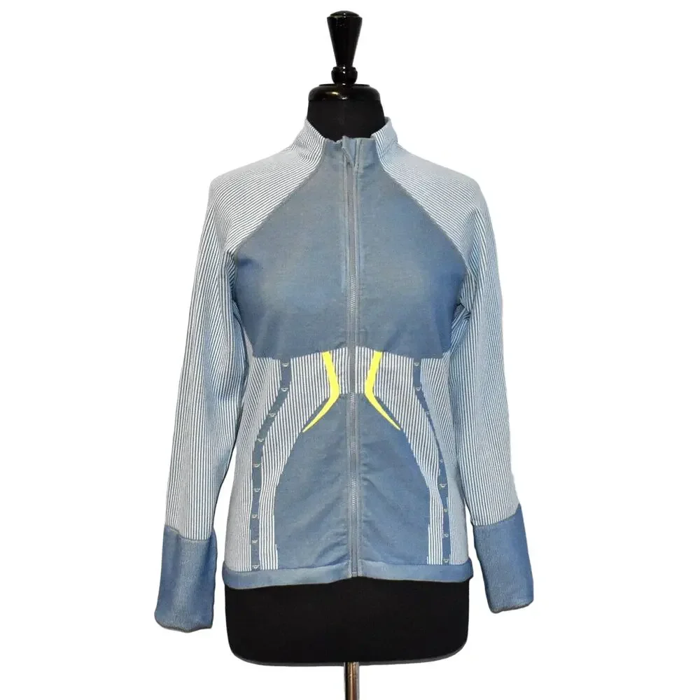 A6 NWT FABLETICS Blue Cassidy Seamless Moisture Wicking Jacket Size XL $89.95 - Picture 1 of 7